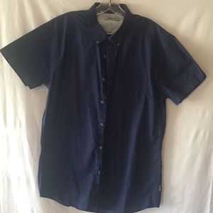 Kenneth Cole navy blue. Button down shirt.   Size XL